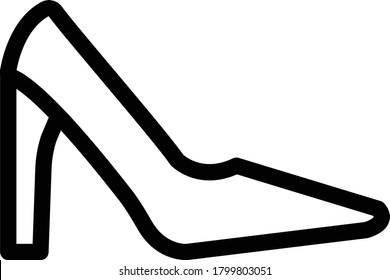 heel vector thin line icon 