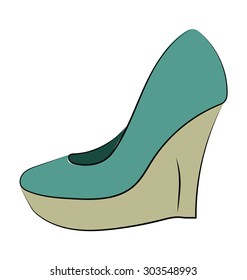 
Heel Wedges Hand Drawn Vector Icon
