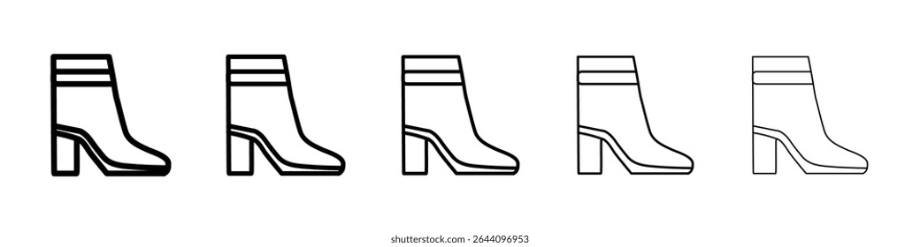 Heeled Boot icon concept. graphic design, logo, Web, UI.