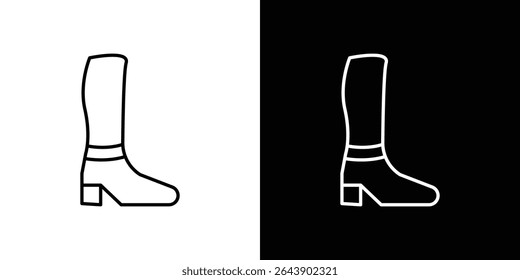 Heeled Boot icon Graphic vector set for ui design