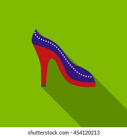 Heeled shoe flat icon illustration isolated vector sign symbol