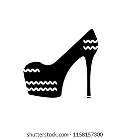 heeled shoe vector icon