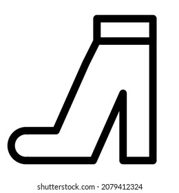 heels icon with black outline style