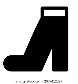 heels icon with black outline style