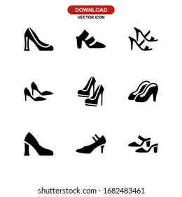 heels icon or logo isolated sign symbol vector illustration - Collection of high quality black style vector icons
