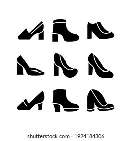 heels icon or logo isolated sign symbol vector illustration - Collection of high quality black style vector icons
