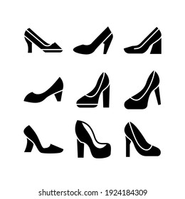 heels icon or logo isolated sign symbol vector illustration - Collection of high quality black style vector icons
