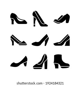 heels icon or logo isolated sign symbol vector illustration - Collection of high quality black style vector icons
