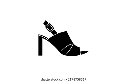 Heels icon or logo isolated sign symbol vector illustration - high quality black style vector icons. Elegant silhouette.