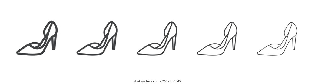 ícone de calcanhares simples ilustração coleção símbolo