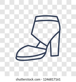 Heels icon. Trendy linear Heels logo concept on transparent background from Clothes collection