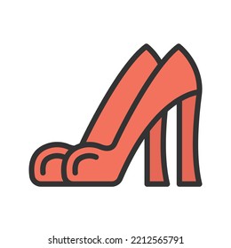 Heels icon vector image. Can also be used for Physical Fitness. Suitable for mobile apps, web apps and print media.