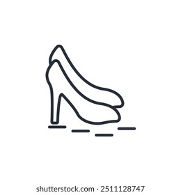 heels icon. vector.Editable stroke.linear style sign for use web design,logo.Symbol illustration.