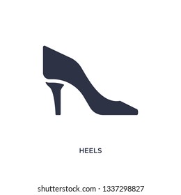 heels isolated icon. Simple element illustration from clothes concept. heels editable logo symbol design on white background. Can be use for web and mobile.