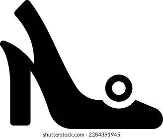 heels shoes Vector illustration on a transparent background.Premium quality symbols.Glyphs vector icon for concept and graphic design.