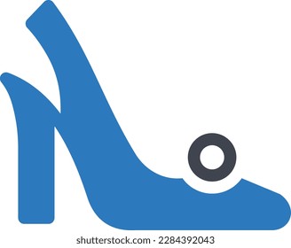 heels shoes Vector illustration on a transparent background.Premium quality symbols.Glyphs vector icon for concept and graphic design.
