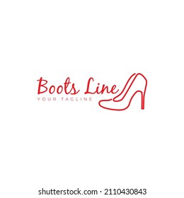 heels shoes  women  fashion  line logo vector icon symbol illustration design