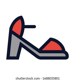 Heels. Simple Vector Color Icon.