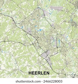 Heerlen, Netherlands Poster map art