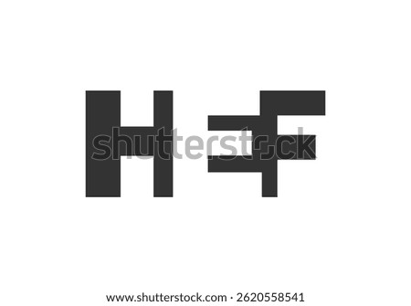 HEF logo design. Initial letter H E F bold font style for tech startups, consulting, corporate branding. Creative company name, headlines typography identity, trendy logotype. Vector illustration.