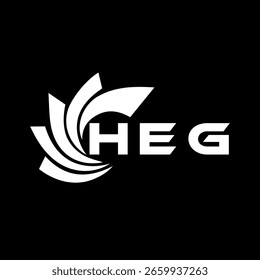 HEG Letter Design. HEG Letter Technologie Logo Design auf schwarzem Hintergrund. HEG Monogram Logo Design für Unternehmer und Unternehmen