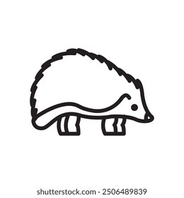 Hegdehog icon (2) Black line art vector logo