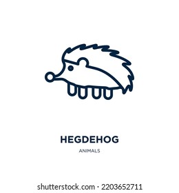 hegdehog icon from animals collection. Thin linear hegdehog, animals, happy outline icon isolated on white background. Line vector hegdehog sign, symbol for web and mobile
