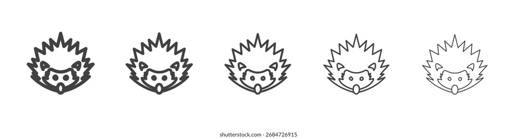 Hegdehog icon Line graphics illustration symbol