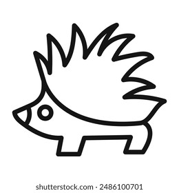 Hegdehog icon mark in filled style