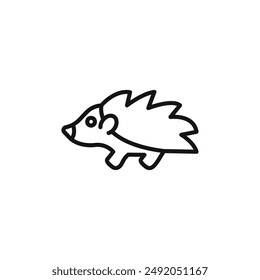 Hegdehog icon outline collection in black and on white background