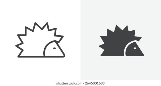 Hegdehog icon Outline vector sign