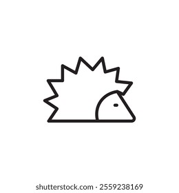 Hegdehog icon Outline vector for web ui