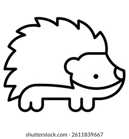 Hegdehog icon Simple outline vector logo