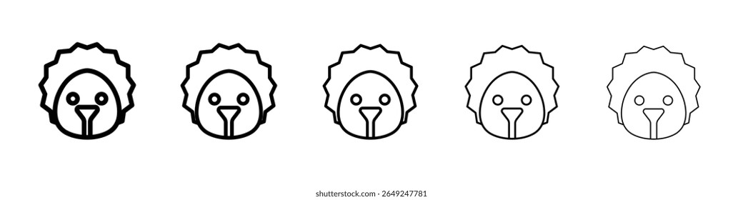 Hegdehog icon thin line outline set or collection