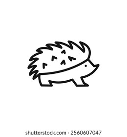 Hegdehog icon vector line logo art