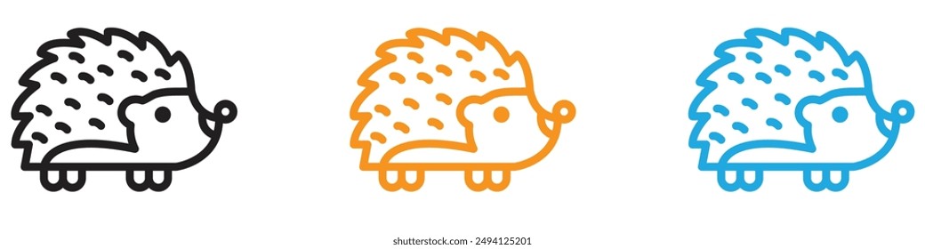 Hegdehog icon vector logo set collection for web app ui
