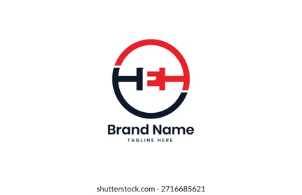 Logotipo HEH, letra HEH, Vector de diseño de logotipo de letra HEH con colores negro y rojo. HEH Letter Diseño de Logo.