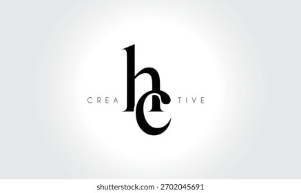 HEhe Elegant Serif Monogram Logo – Luxury Lowercase Typographic Lettermark for Modern Branding