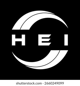 HEI letter design. HEI letter technology logo design on a Black background. HEI Monogram logo design for an entrepreneur and business	