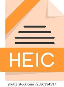 HEIC Flat Style Icon Design