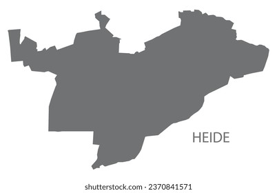 Heide German city map grau illustration silhouette form