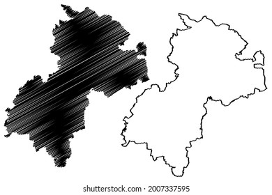 Heidekreis district (Federal Republic of Germany, rural district, State of Lower Saxony) map vector illustration, scribble sketch Heidekreis map
