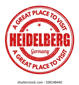 Heidelberg grunge rubber stamp on white background, vector illustration