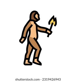 heidelbergensis evolution color icon vector. heidelbergensis human evolution sign. isolated symbol illustration