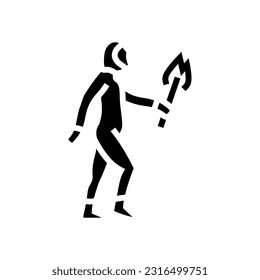 heidelbergensis human evolution glyph icon vector. heidelbergensis human evolution sign. isolated symbol illustration