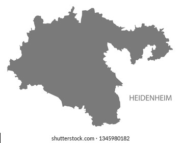 Heidenheim county map of Baden Wuerttemberg Germany