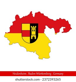 Heidenheim Flag - Baden-Württemberg,Germany (EPS)