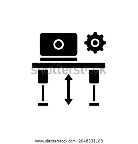 Height Adjustable Desk icon in vector. Logotype