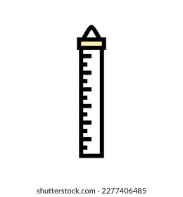 height chart kid bedroom color icon vector. height chart kid bedroom sign. isolated symbol illustration