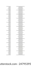 Height charts from 50 to 170 centimeters. Templates for wall growth sticker. Meter wall, growth ruler.